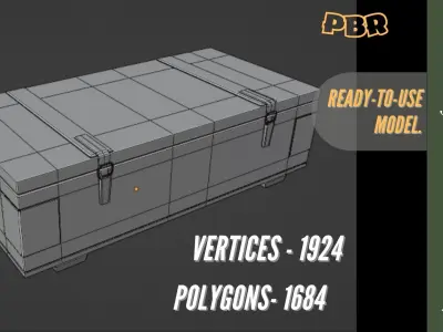 Military War Box Model 3D Low-poly Low-poly 3D model