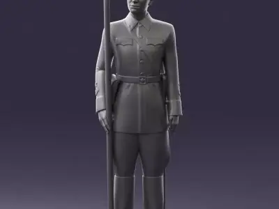 000106 Soviet Officer Guard Historical Military Miniature 0116 3D model