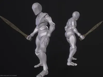 The Celtic Gundlingen - Leaf-Bladed Bronze Sword Low-poly 3D model