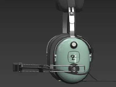 Headset Low-poly 3D model