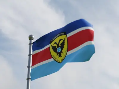 Animated Cyprus Flags  3D model