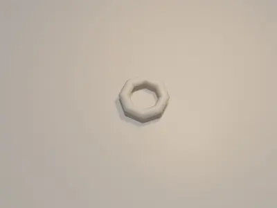 Life ring Low-poly 3D model