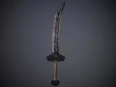 Two-handed sword Alamein Low-poly 3D model