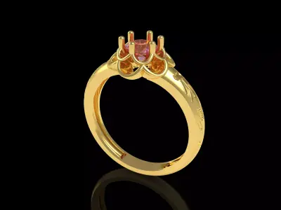 Flower Lady Ring 3D print model