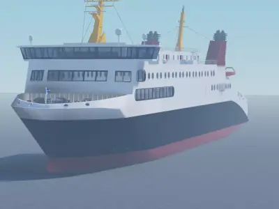 Caledonian Macbrayne RO-RO Ferry Ship MV Loch Seaforth 3D model