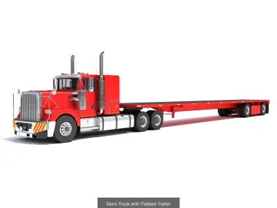 Flatbed Truck Collection  3D Model Pack