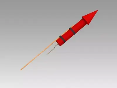 Firework Rocket 3D model purchase