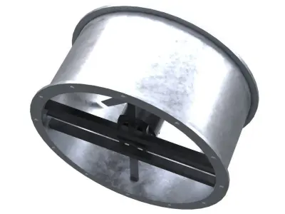 Axial Flow Fan 1 New Low-poly 3D model