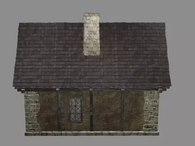 Medieval Viking House 10 Game Ready Low-poly 3D Model Low-poly 3D model