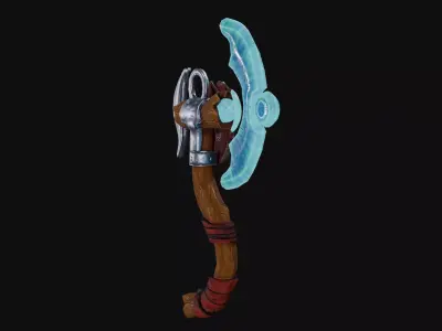 Stylized War Axe Low-poly 3D model