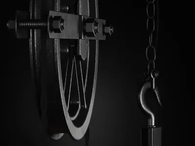 Industrial Pulley Light 3D model