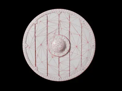 Viking Fantasy Shield - Low Poly Asset  Low-poly 3D model