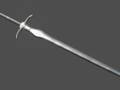 Sword silver Free low-poly 3D model