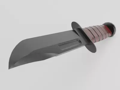 Low Poly Combat Knife  Low-poly 3D model