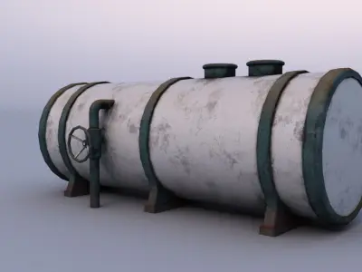 Water tank Low-poly 3D model purchase