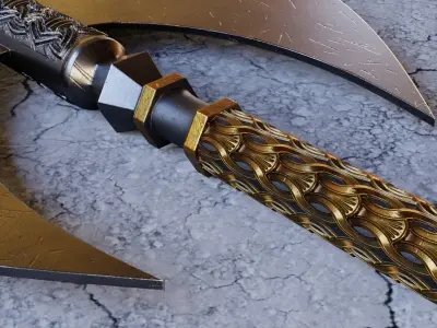 Viking Axe Low-poly 3D model 2