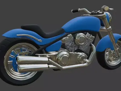 Motorcycle 3D Model 3D model purchase