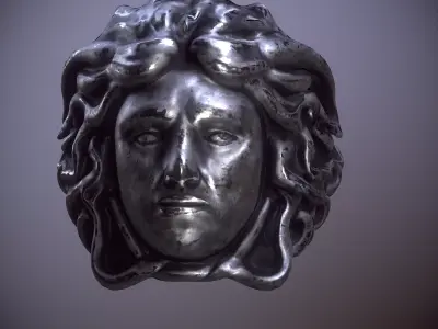 Medusa  the legendary character Ring for male and female Low-poly 3D model