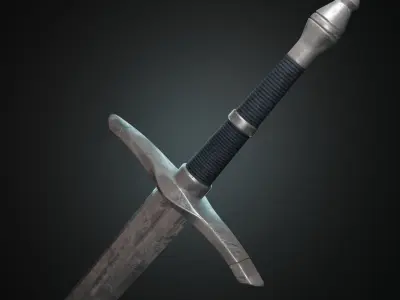 Medieval Sword 3D Model Low-poly 3D model