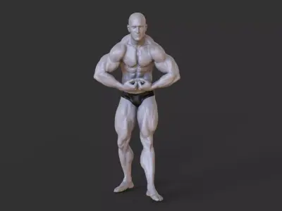 Bodybuilder Pose 3D print model buy