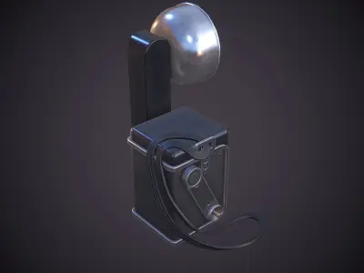 Old antique camera Low-poly 3D model
