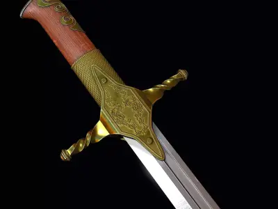 Karabela sabre Low-poly 3D model