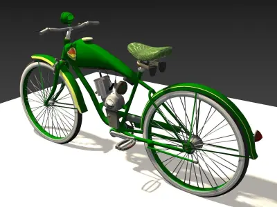 Old Bicycle Low-poly 3D model purchase