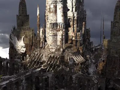Red Angel Portal Tower Kit bash 4 3D model