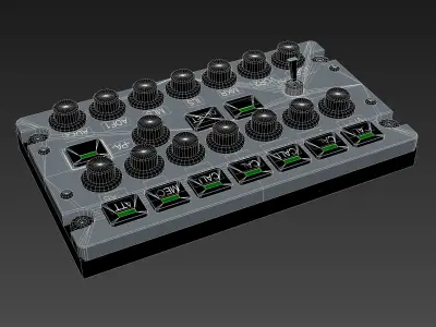 AUDIO Panel Low-poly 3D model