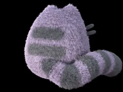 Toy cat Low-poly 3D model
