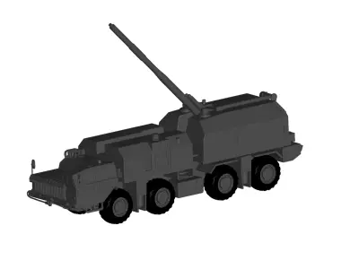 mobile artillery system 3D model