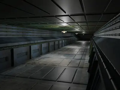 Underground Tunnel Low-poly 3D model