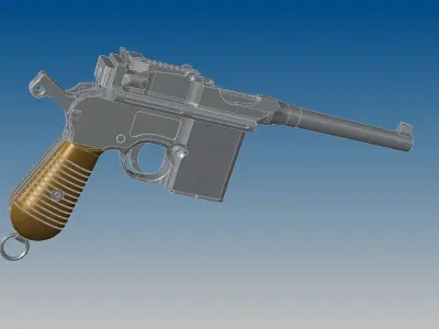 Mauser C96 3D model buy