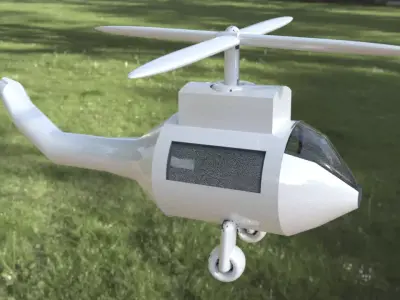 Free Simple Low-Poly Helicopter  Free low-poly 3D model