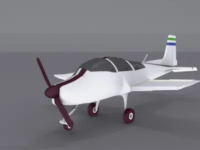 Grumman American AA-5 Low-poly 3D model
