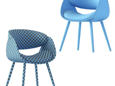 Corvus Mid-century Modern Accent Chair 3D model
