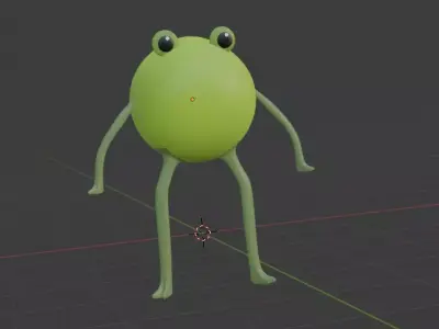 frogg frog with arms and legs 3D model