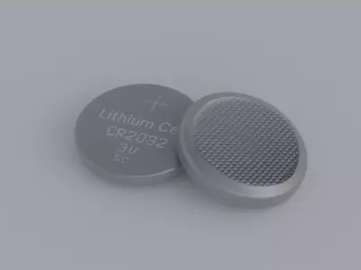 CMOS Battery Low-poly 3D model