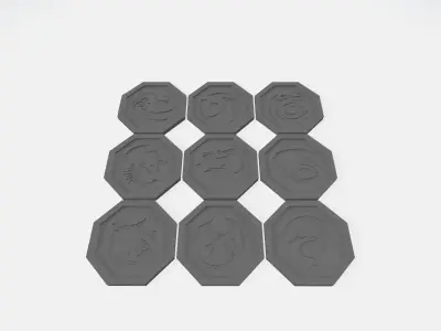 How To Train Your Dragons coaster set 3D print model