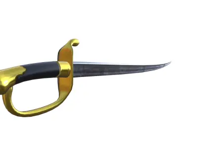Antique French Sword 1810 Low-poly 3D model