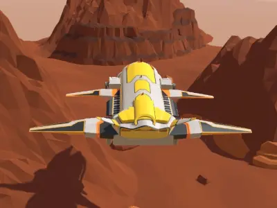 Sci-Fi Spaceship Low-poly 3D model purchase