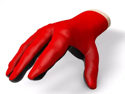 Hand ipt fil   autodesk inventor part file for glove design use Low-poly 3D model
