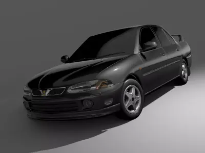 Proton Wira 1995 3D model