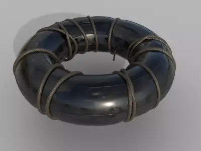 Tire Raft Low-poly 3D model