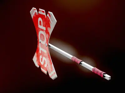 Game Ready STOPAXE Low-poly 3D model