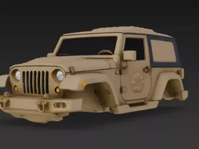 Jeep upper body 3D model from CGTrader