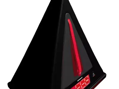 Futuristic Pyramid Digital Alarm Clock 3D model