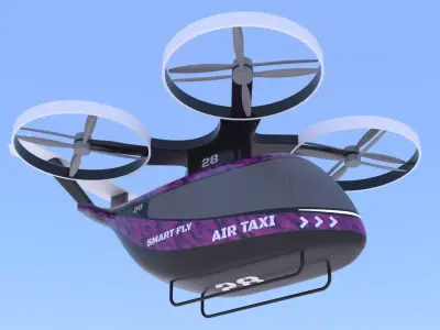 Air taxi 2025 PBR 3D model