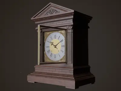 Victorian Mantle Clock Low-poly 3D model