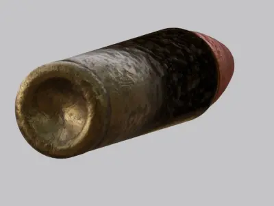 Realistic damaged Bullet 3D model